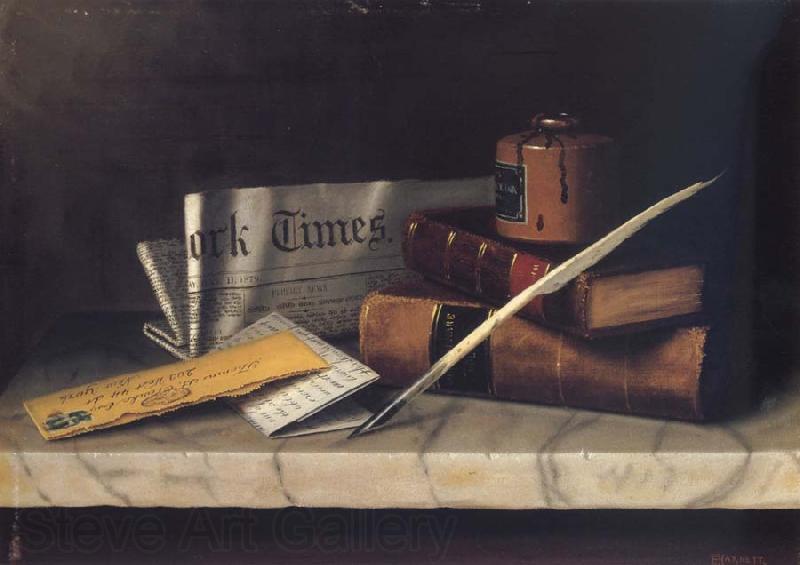 William Michael Harnett Still Life with Letter to Mr.Clarke Norge oil painting art